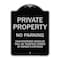 Signmission Private Property No Parking Unauthorized Vehicles Will Be Ticketed Towed at Owners E, BS-1824-23246 A-DES-BS-1824-23246 - alternate 1